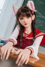 Japanese School-style Sakura Realistic silicone sex doll  Energetic Girl-style Cute with Cat Ears - Image 6